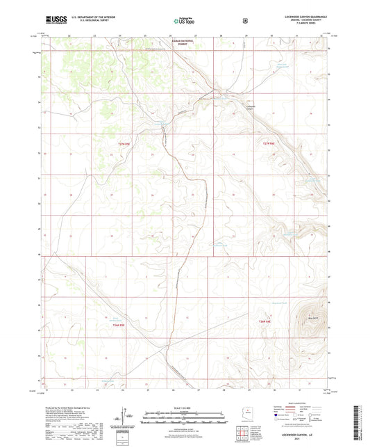 Lockwood Canyon Arizona US Topo Map Image