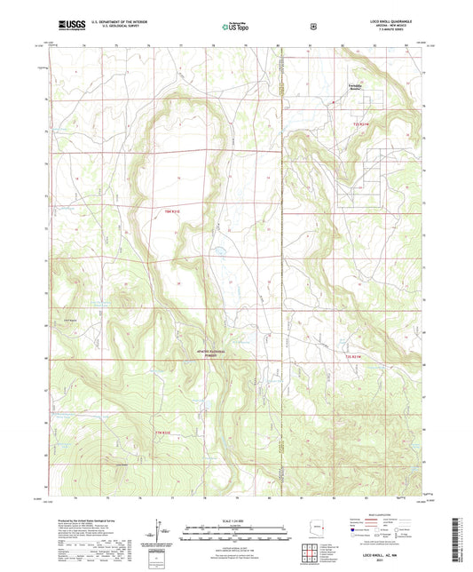 Loco Knoll Arizona US Topo Map Image