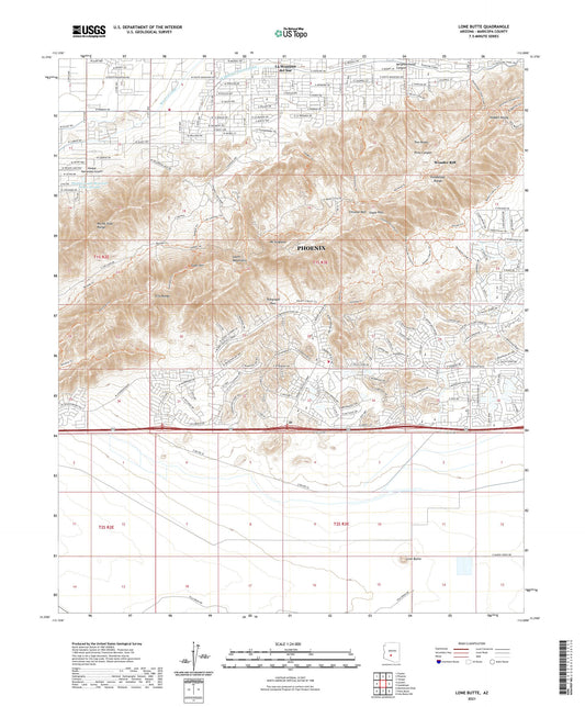 Lone Butte Arizona US Topo Map Image