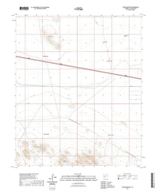 Lone Mountain Arizona US Topo Map Image