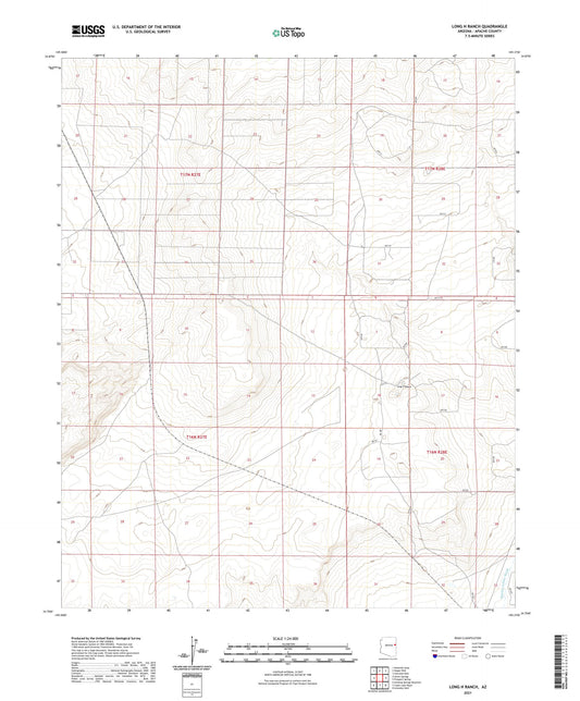 Long H Ranch Arizona US Topo Map Image