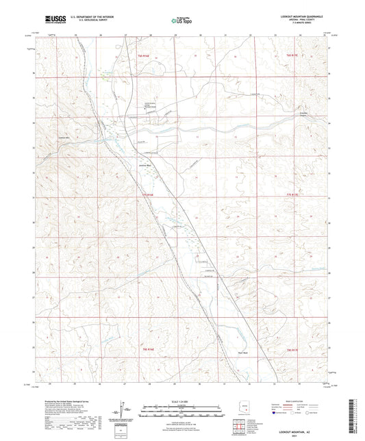 Lookout Mountain Arizona US Topo Map Image