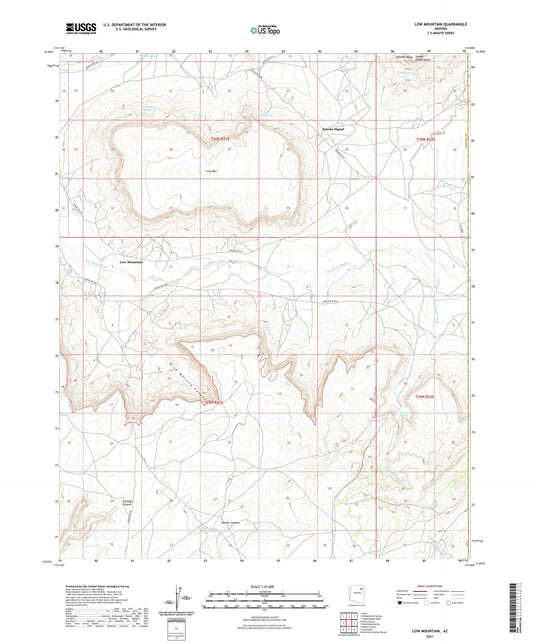 Low Mountain Arizona US Topo Map Image