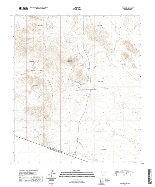 Lukeville Arizona US Topo Map Image