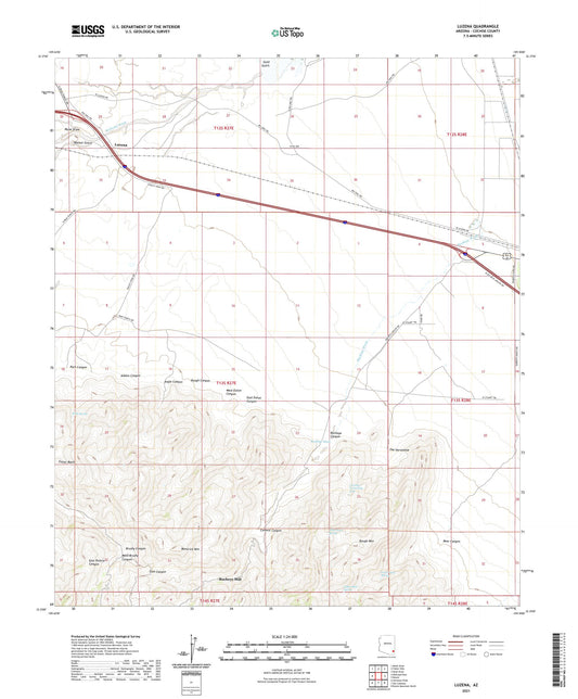 Luzena Arizona US Topo Map Image