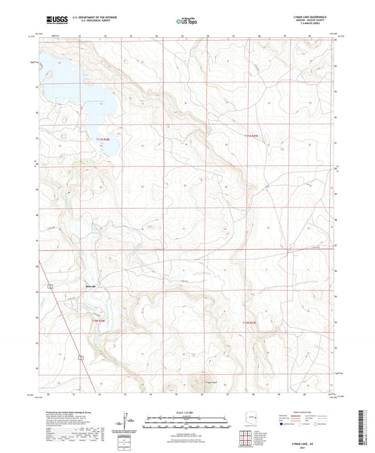 Lyman Lake Arizona US Topo Map Image