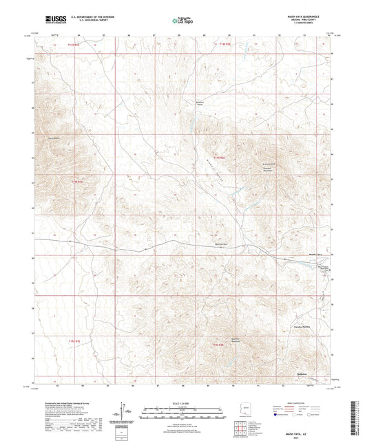 Maish Vaya Arizona US Topo Map Image