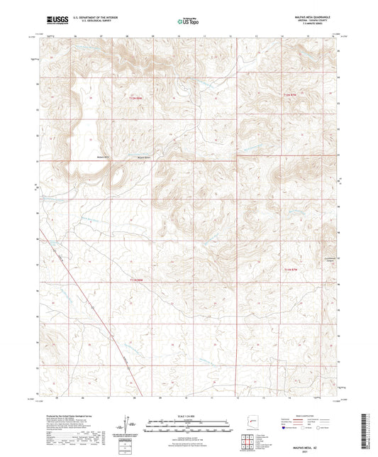 Malpais Mesa Arizona US Topo Map Image