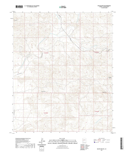 Malpais Mesa NE Arizona US Topo Map Image