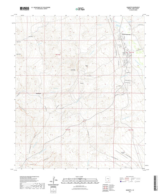 Mammoth Arizona US Topo Map Image