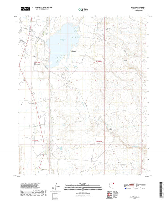 Many Farms Arizona US Topo Map Image