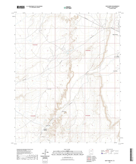 Many Farms SW Arizona US Topo Map Image