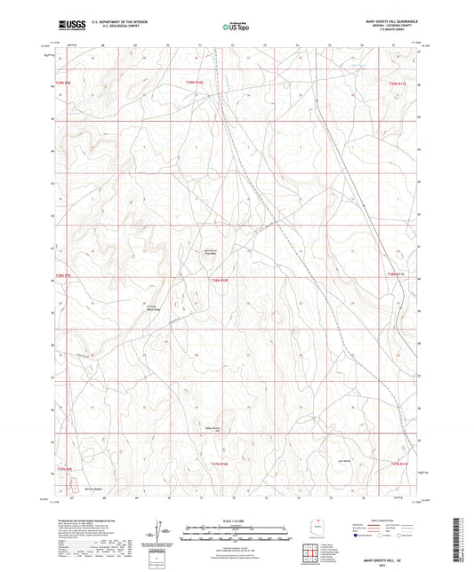 Many Ghosts Hill Arizona US Topo Map Image