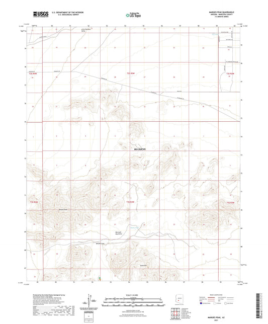 Margies Peak Arizona US Topo Map Image