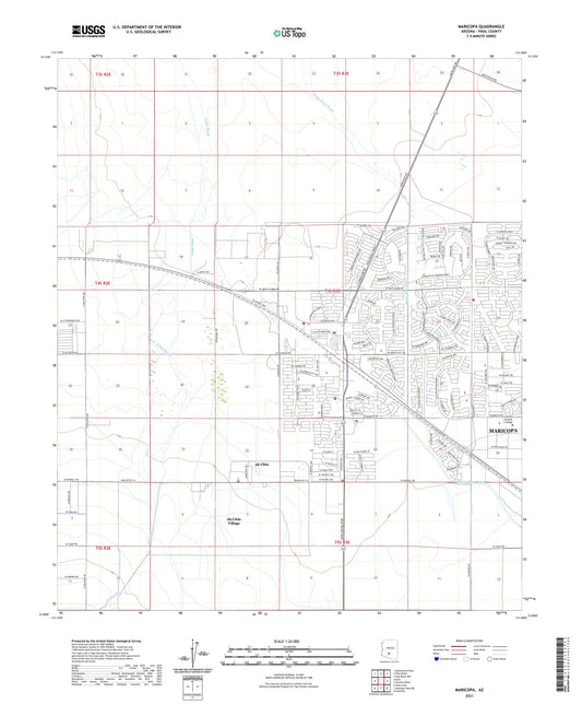 Maricopa Arizona US Topo Map Image