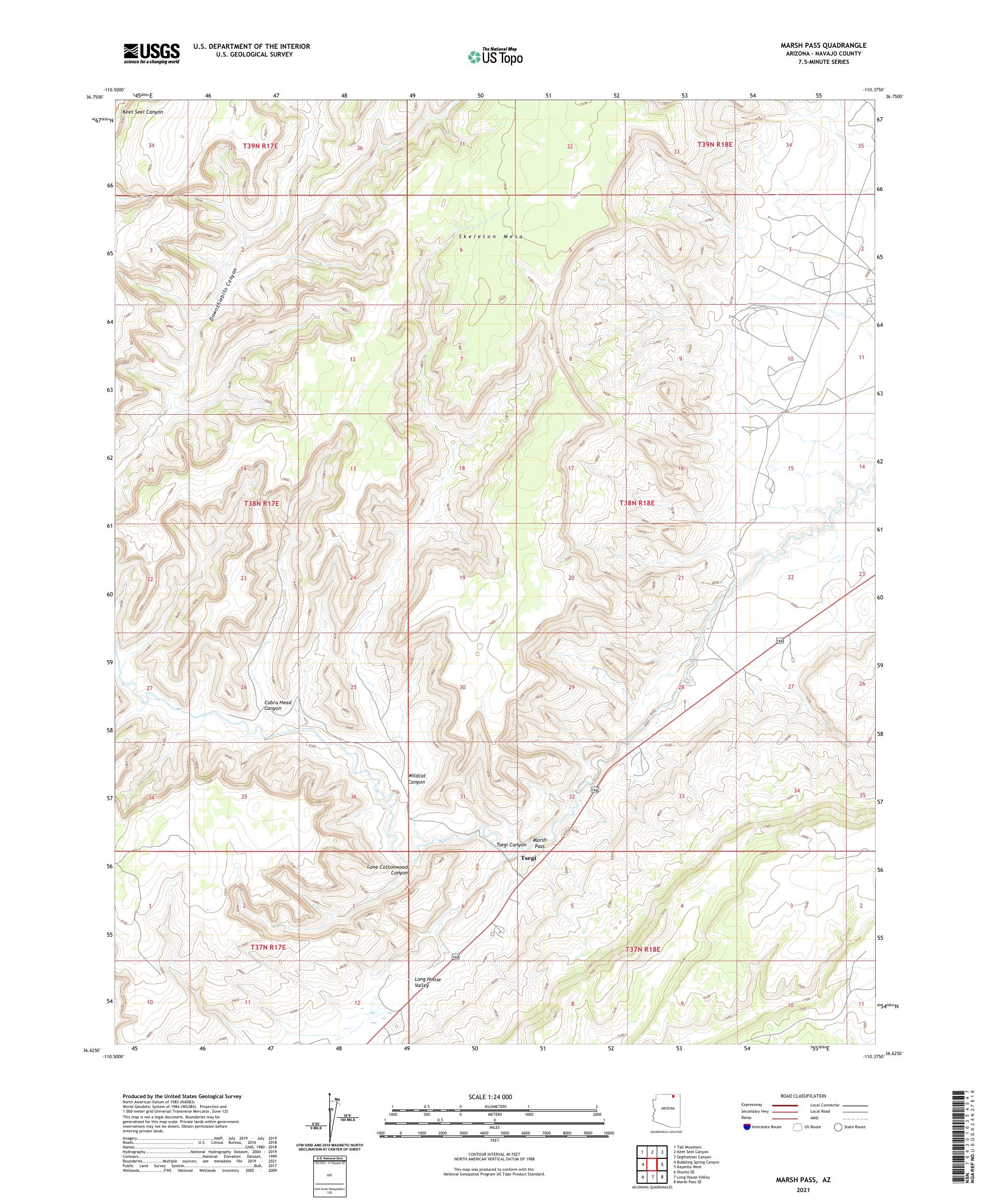 Marsh Pass Arizona US Topo Map – MyTopo Map Store