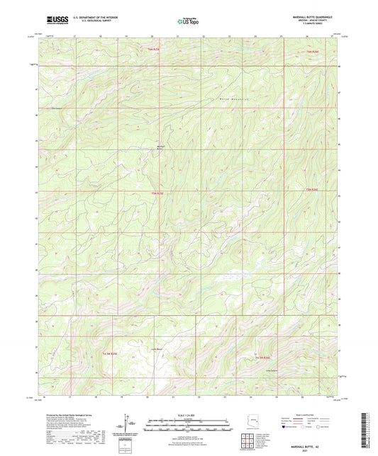 Marshall Butte Arizona US Topo Map Image