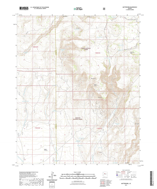 Matterhorn Arizona US Topo Map Image