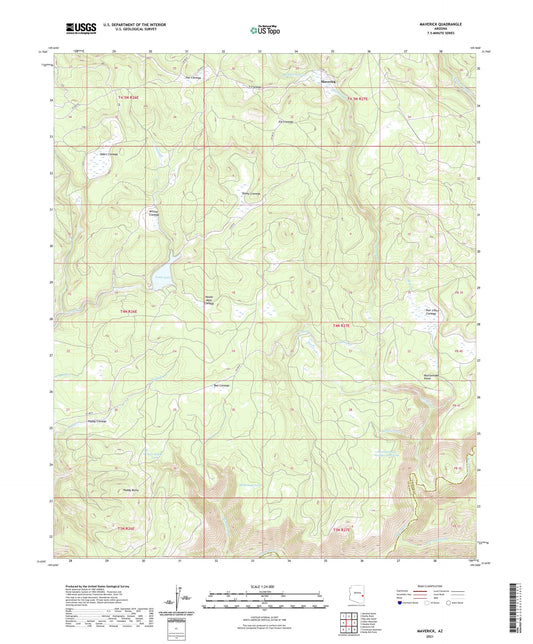 Maverick Arizona US Topo Map Image