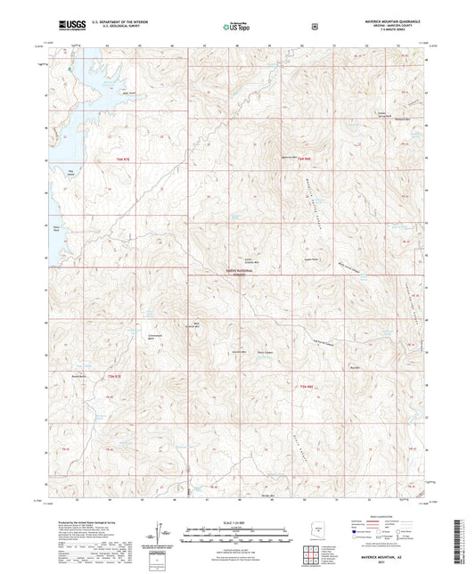 Maverick Mountain Arizona US Topo Map Image