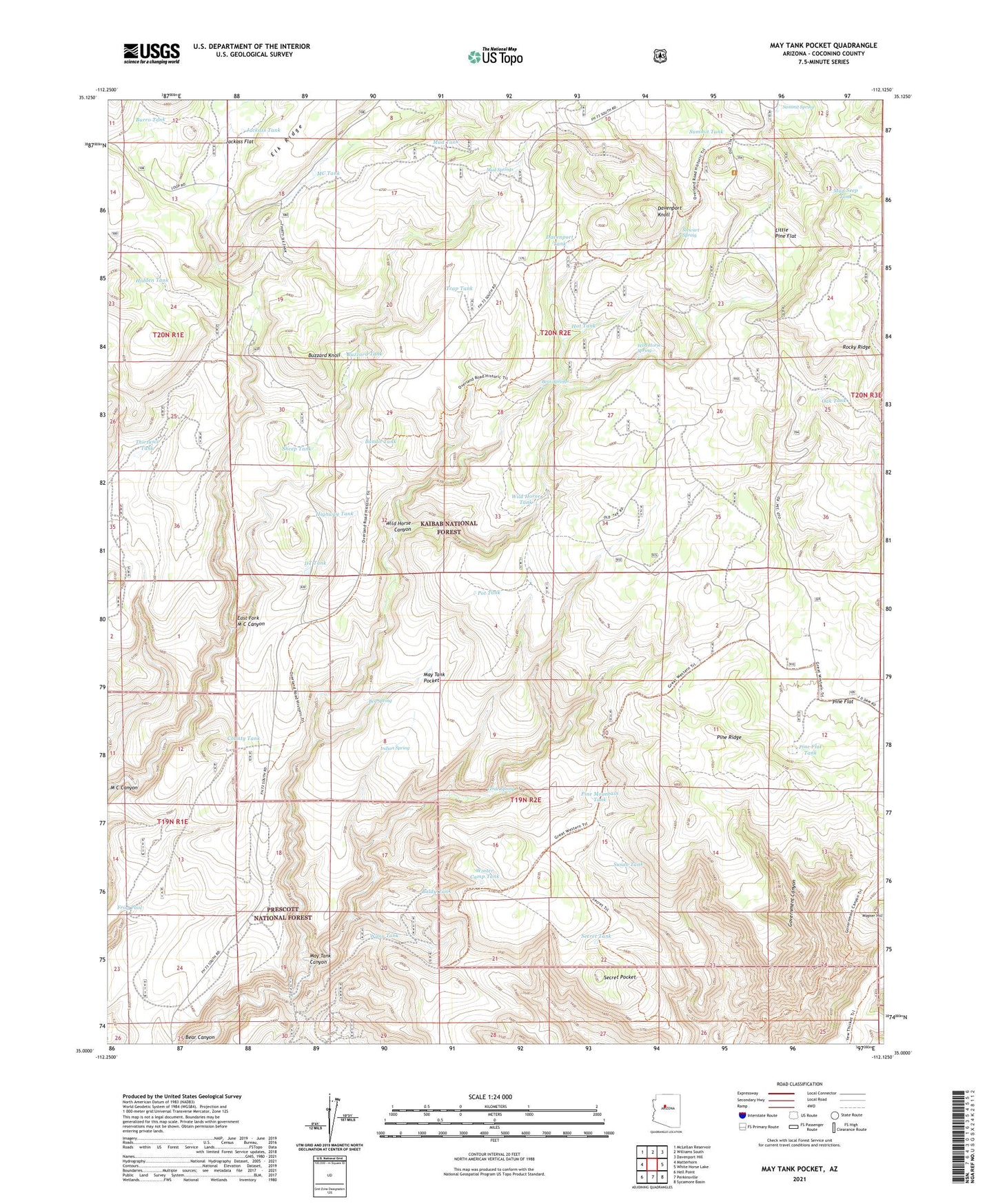 May Tank Pocket Arizona US Topo Map Image
