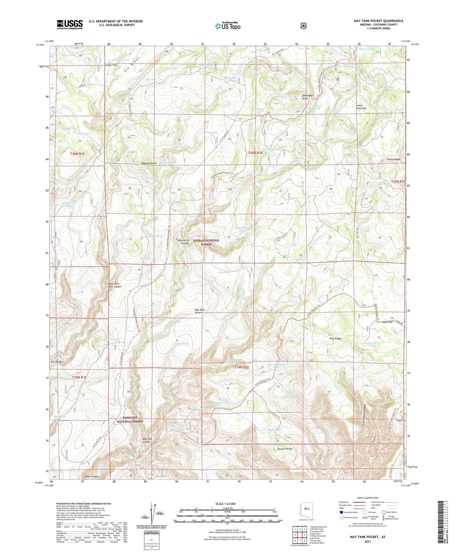 May Tank Pocket Arizona US Topo Map Image