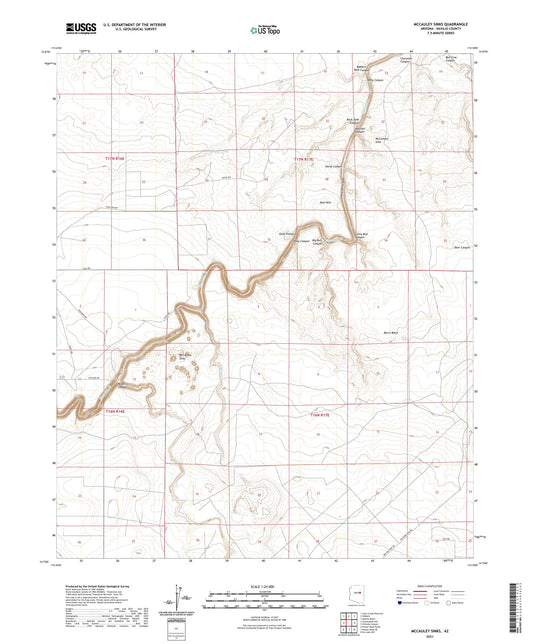 McCauley Sinks Arizona US Topo Map Image