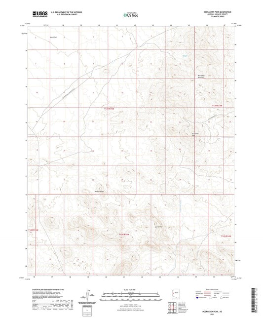 McCracken Peak Arizona US Topo Map Image