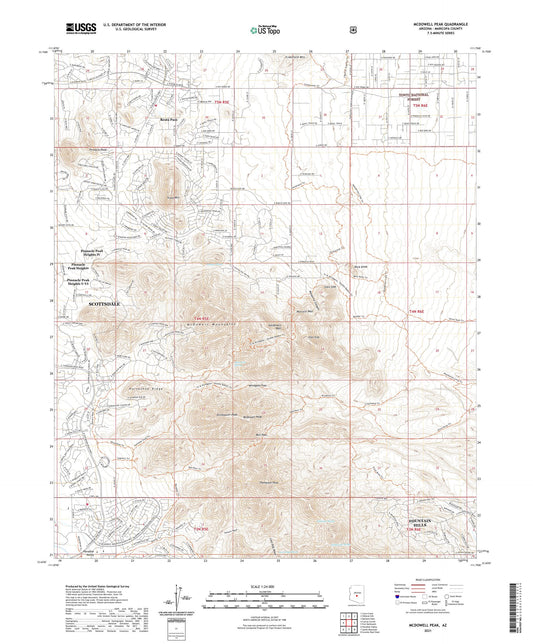 McDowell Peak Arizona US Topo Map Image