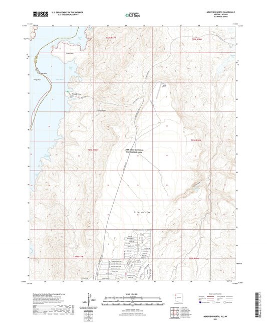 Meadview North Arizona US Topo Map Image