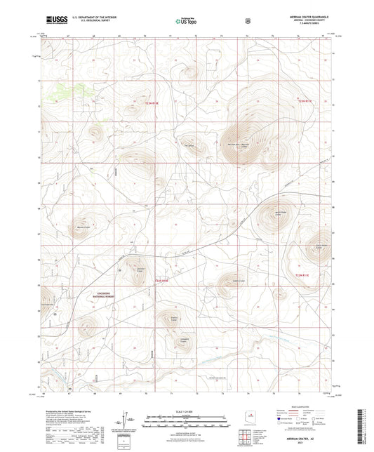 Merriam Crater Arizona US Topo Map Image