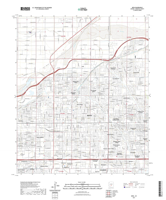Mesa Arizona US Topo Map Image