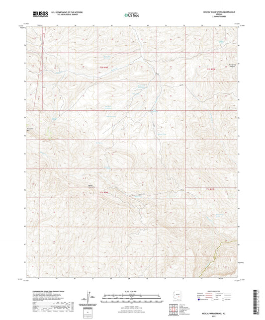 Mescal Warm Spring Arizona US Topo Map Image