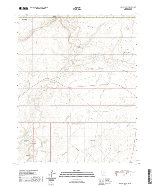 Mexican Water Arizona US Topo Map Image