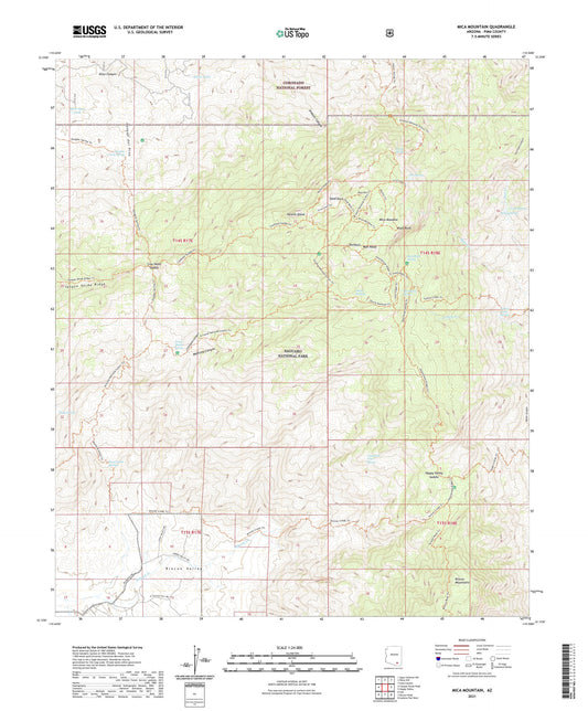 Mica Mountain Arizona US Topo Map Image