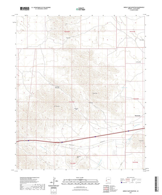 Middle Camp Mountain Arizona US Topo Map Image