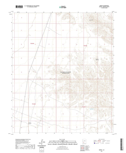 Midway Arizona US Topo Map Image