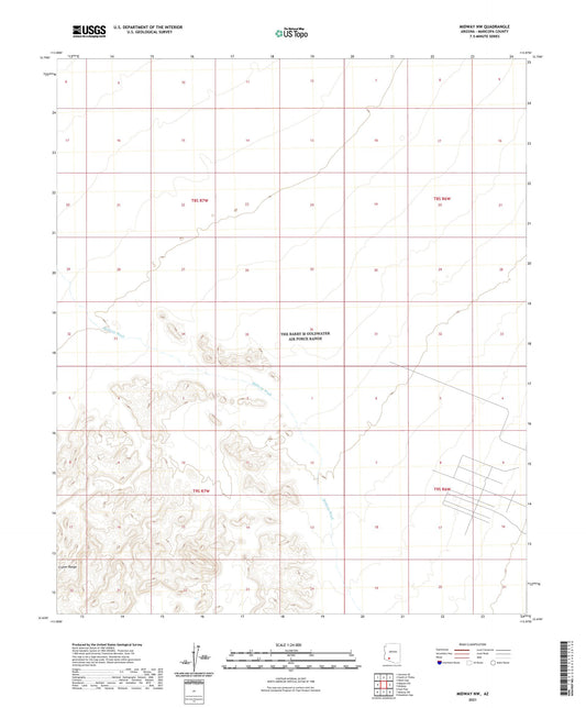 Midway NW Arizona US Topo Map Image