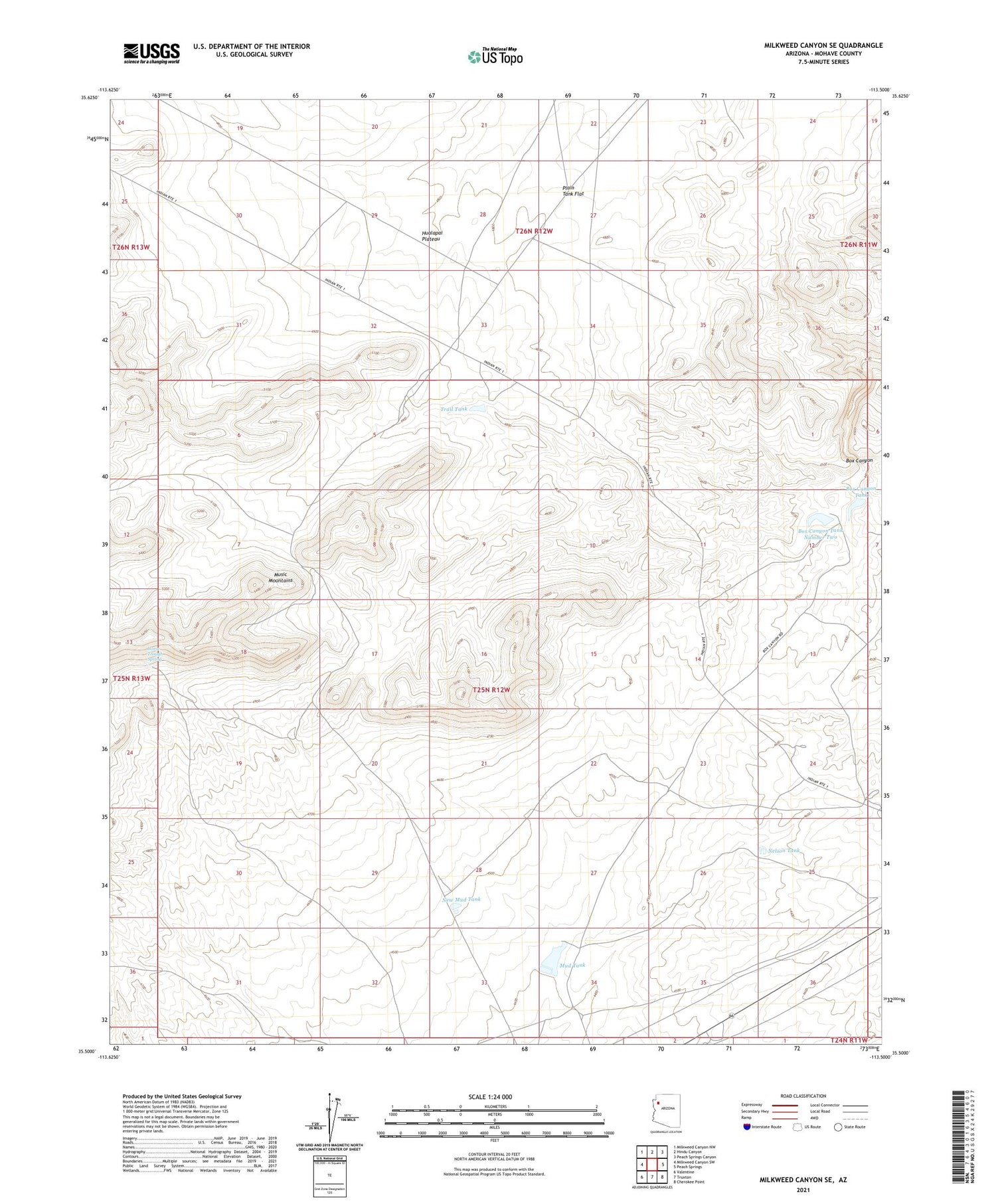 Milkweed Canyon SE Arizona US Topo Map Image