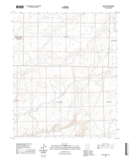 Milky Ranch Arizona US Topo Map Image
