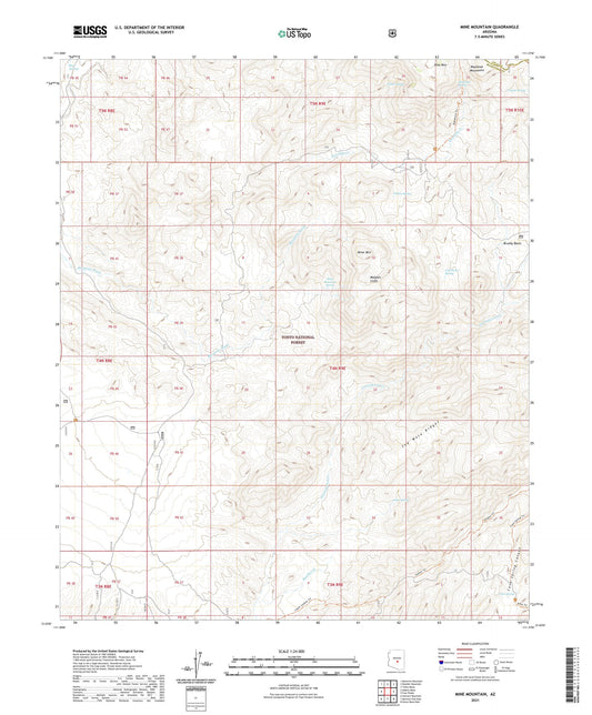 Mine Mountain Arizona US Topo Map Image
