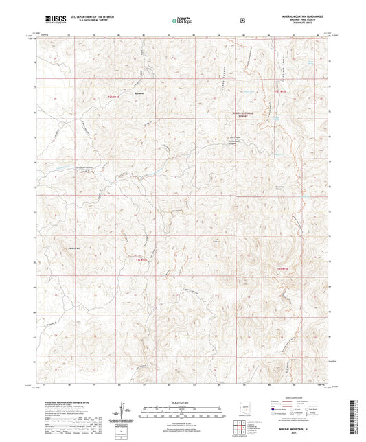 Mineral Mountain Arizona US Topo Map Image