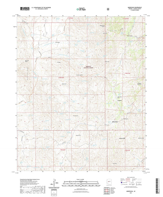 Minnehaha Arizona US Topo Map Image