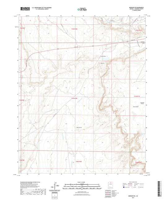 Moenave SE Arizona US Topo Map Image