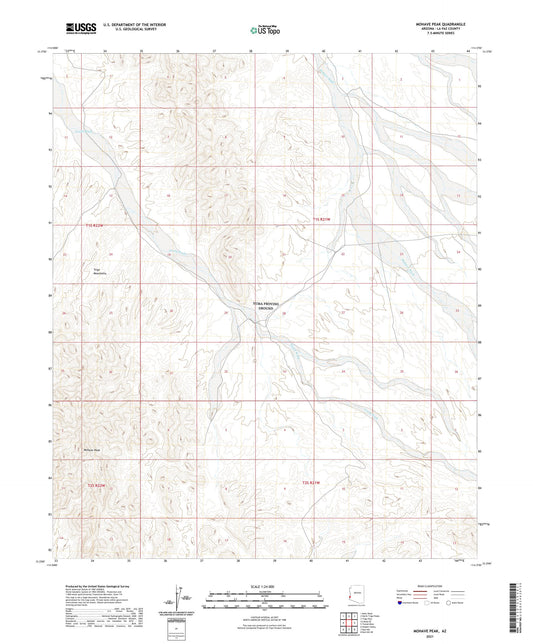Mohave Peak Arizona US Topo Map Image