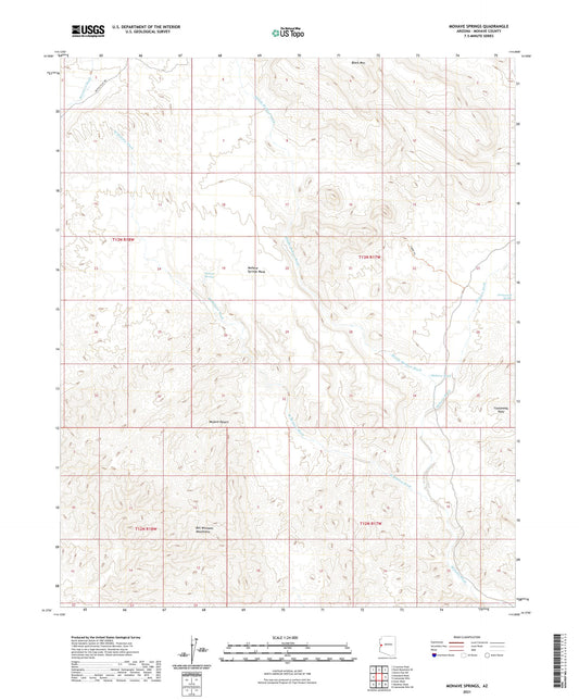 Mohave Springs Arizona US Topo Map Image