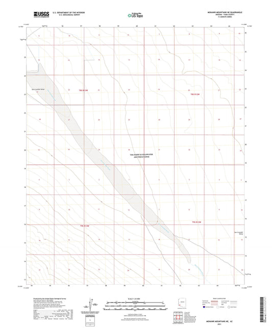 Mohawk Mountains NE Arizona US Topo Map Image