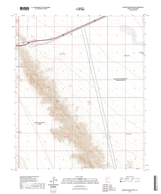 Mohawk Mountains NW Arizona US Topo Map Image