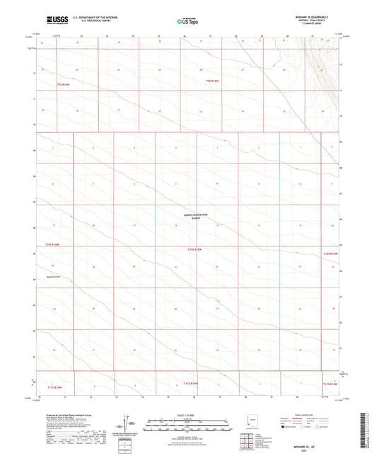Mohawk SE Arizona US Topo Map Image
