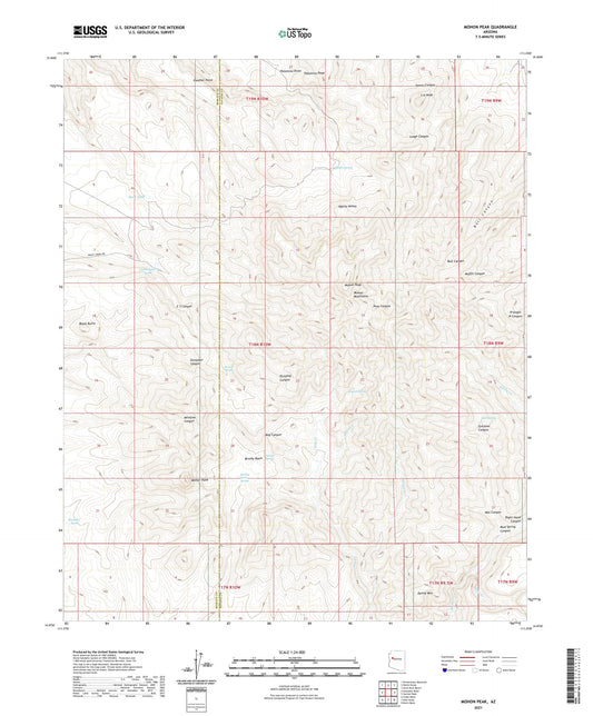 Mohon Peak Arizona US Topo Map Image